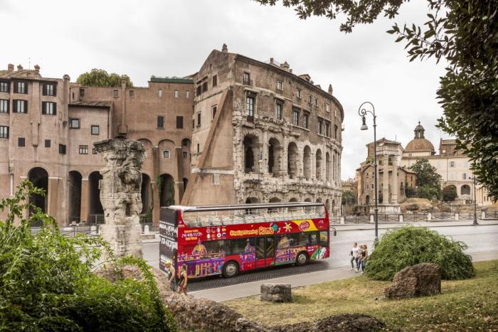 Rome: city sightseeing hop-on hop-off bus with audioguide